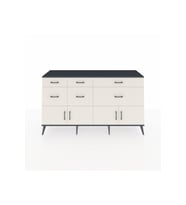 Kronos Konsol Tek Raflı 6 Çekmeceli 4 Kapaklı 176x59x99 Antrasit-Aytaşı