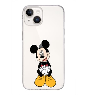 Apple iPhone 14 Uyumlu Kapak Mickey Mouse Tasarımlı Şeffaf Silikon Kılıf