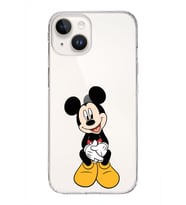 Apple iPhone 14 Uyumlu Kapak Mickey Mouse Tasarımlı Şeffaf Silikon Kılıf