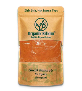 Organik Bitkim Sucuk Baharatı - Ev Yapımı (Tuzlu) 250 gr