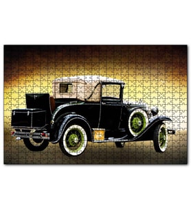 Cakapuzzle Siyah Antika Araba Puzzle Yapboz MDF (Ahşap) (120 Parça)