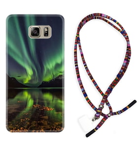 Samsung S7 Edge S20 Fe Plus Ultra S21 S22 Kılıf Boyun Asklı Rasta Silikon Kuzey Işıkları 1327