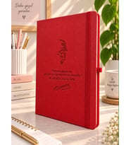 Adalinhome Özel Tasarım Öğretmenler Günü Hediyesi Thermo Deri Kapak Çizgili Ajanda Defter 15x21 cm