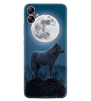 Samsung Galaxy A05 Kılıf Resimli Desenli Silikon Platinium Series Moon Wolf 1820