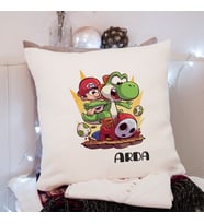Süper Mario Tasarımlı Yastık Kişiye Özel