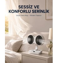 Çift Yöne Hava Üfleyen Masa ve Duvar Tipi Vantilatör