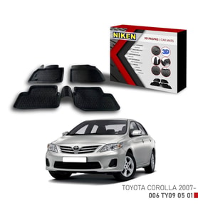 Toyota Corolla -2007 için Uyumlu 3D Paspas (Karışık)