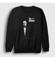 Presmono Unisex Siyah Offer Film Baba The Godfather Sweatshirt 252168tt
