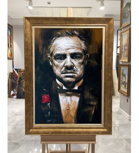 Altın Paspartulu Çerçeveli Tablo C689 (Gold)