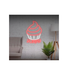 YUMMY Yazılı ve Şekilli Neon Tabela