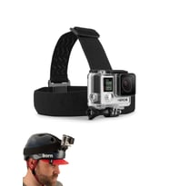 Aksiyon Kamera Uyumlu Kafa Tututcu Kaymaz Band Head Strap (Siyah)