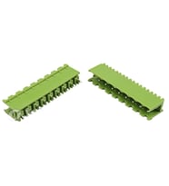 11 Pin Geçmeli Klemens 180' Erkek 5.08mm Yeşil
