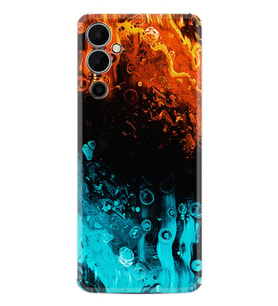 Tecno Pova Neo 2 Kılıf Silikon Desen Özel Seri Orange Blue Color 1665