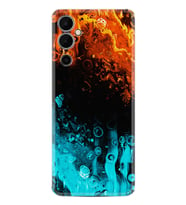 Tecno Pova Neo 2 Kılıf Silikon Desen Özel Seri Orange Blue Color 1665