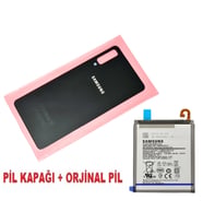 Tkgz Samsung Galaxy A7 A750 Arka Pil Batarya Kapağı + PİL (CAM) SİYAH
