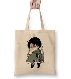 Attack On Titan Chibi Levi 02 Bez Çanta Uzun Saplı