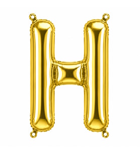H Harfi Folyo Balon Altın Rengi (100 cm)