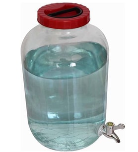 Cam Damacana. Şerbetlik. Yağdanlık Musluklu 5 Litre