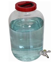 Cam Damacana. Şerbetlik. Yağdanlık Musluklu 5 Litre