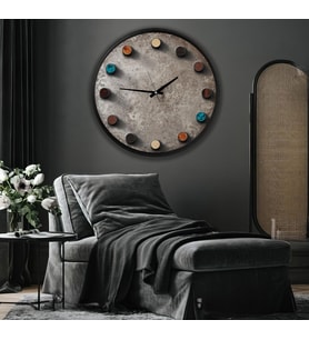 Stone Kanvas (Ahşap) Duvar Saati - 70 cm