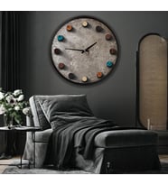 Stone Kanvas (Ahşap) Duvar Saati - 70 cm