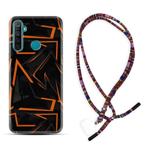 Realme 5i 5 Pro 6i 7 Pro 8 Kılıf Boyun Asklı Rasta Silikon Zigzaglar 1651