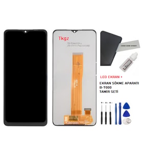 Tkgz - Samsung Galaxy M12 - SM-M127 Uyumlu Lcd Ekran Dokunmatik  - A - Kalite + B-7000 + TAMİR SETİ