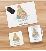 BK Gift Kişiye Özel İsimli Öğretmenler Günü Tasarımlı Kupa, Bardak Altlığı ve Mousepad Hediye Seti - 7, Öğretmene Hediye, Öğretmenler Günü