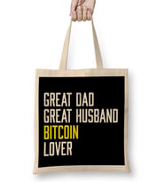 Great Dad Husband Bitcoin Lover Bez Çanta Uzun Saplı