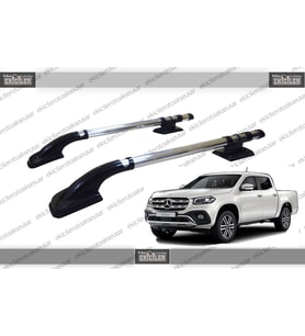 MERCEDES X-CLASS TAVAN ÇITASI (2017+) PORT BAGAJ NİKEL (ARA ATKISIZ)