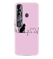 Tecno Spark 6 6 Go 8C 8 Pro 7 7 Spark 9 Pro Kılıf Desemli Silikon Pink Cat Heart 1303