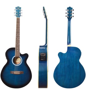Extreme XAC45EQ4BLS Sahne Gitarı (Mavi)  Aktif Ekolayzer Kesik Kasa