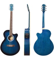 Extreme XAC45EQ4BLS Sahne Gitarı (Mavi)  Aktif Ekolayzer Kesik Kasa