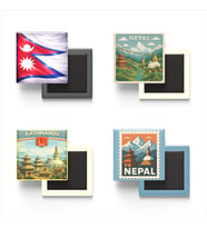 Buzdolap Magnetleri - Nepal Katmandu - 4'lü Set Magneti