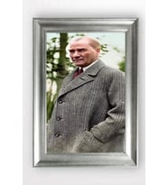 Gümüş Çerçeveli Atatürk Tablo cv1046