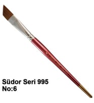 SÜDOR SF995-6 YAN KESİK SENTETİK FIRÇA NO:6