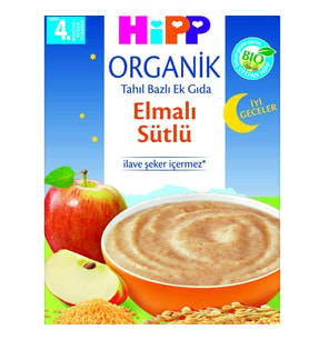 Hipp Organik İyi Geceler Elmalı Sütlü Tahıl Bazlı Ek Gıda 250 Gr