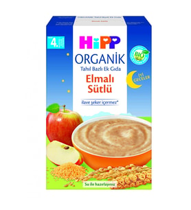 Hipp Organik İyi Geceler Elmalı Sütlü Tahıl Bazlı Ek Gıda 250 Gr
