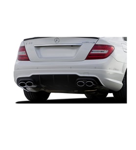 Mercedes C Serisi W204 (2012-2014) Makyajlı Uyumlu  Arka Difüzör (Plastik)