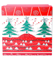 Yılbaşı Çam Ağacı Motifli Hediye Kutusu 19x9 cm