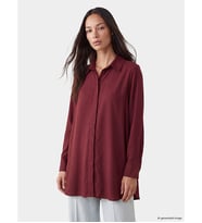LCW EVERYDAY Bordo Gabardin Kadın Gömlek Tunik