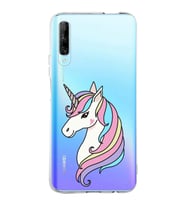 Huawei P Smart Pro Uyumlu Kapak Unicorn Tasarımlı Şeffaf Silikon Kılıf
