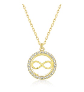 Gümüş Gold Minik Sonsuzluk Bayan Kolye