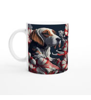 Çiçekler Arasında Basset Hound Temalı Baskılı Kupa Bardak