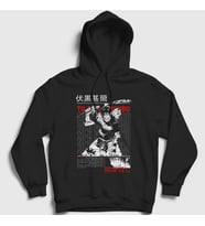 Presmono Unisex Siyah Toji Fushiguro Anime Jujutsu Kaisen Kapüşonlu Sweatshirt 425193tt