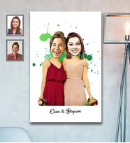 Kişiye Özel Bride To Be Bekarlığa Veda Karikatürlü Ahşap Tablo 30x47 Mod4