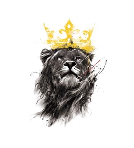 Aslan Taç Araba Oto Sticker Yapıştırma Etiket 17CM h3