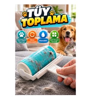 Tekrar Kullanılabilir Yıkanabilir Tüy Toplama Rulosu – Kedi Köpek Tüyü İçin Çok Amaçlı Temizlik Apar