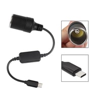 Type-C 5 Volt To 12 Volt Max 1 Amper Çakmak Fiş Çevirici Type-C PD Portundan Gelen Gücü 12V Araç Çakmak Soketine Dönüştürür