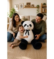 SEVDAM HEDİYELİK  Papyonlu Panda (%100 YERLİ (Siyah - Beyaz)